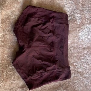 Lulu lemon Booty Shorts Maroon